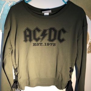 Olive green AC/DC sweatshirt